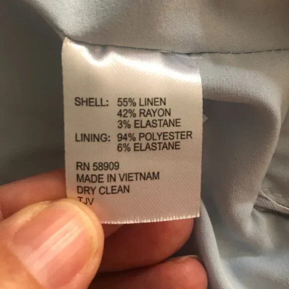 Antonio Melani Linen Blend Double Breasted Blazer 0 - Picture 6 of 7